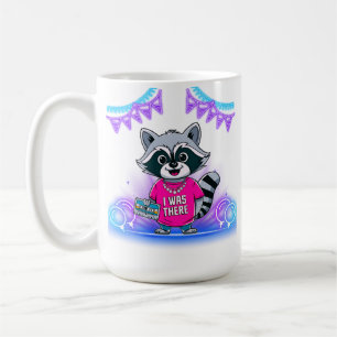 Achtzig Musik Lover Raccoon mit Kassettenband Kaffeetasse