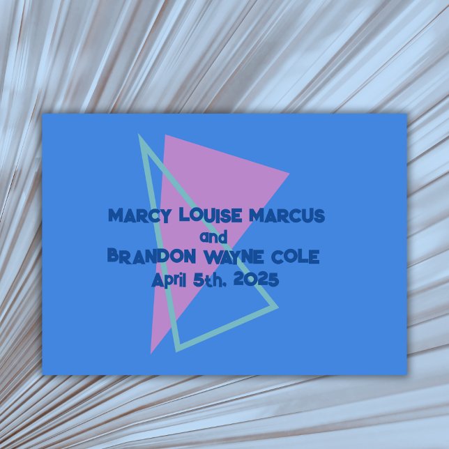 Achtzig Pastelle auf Blue New Wave Wedding Gästebuch (Von Creator hochgeladen)