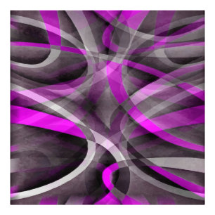 Achtzig Retro Magenta und Gray Artistic Pattern Fotodruck