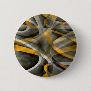 Achtzig Retro Senf Gelb und Grau Abstrakten Cu Button