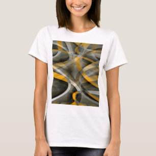 Achtzig Retro Senf Gelb und Grau Abstrakten Cu T-Shirt