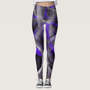 Achtzig Vibes Violet Blue und Gray Funky Muster. Leggings