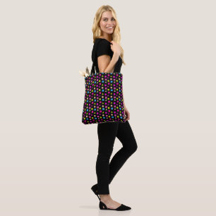 Achtziger Jahre Schwarze Retro-Neon-Everyday-Tasch