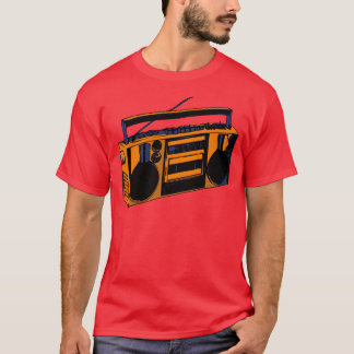 Achtzigerjahre alte SchuleRetro Boombox RadioT - T-Shirt