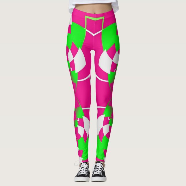 Achtzigerjahre reden glückliche Hosen an Leggings (Vorderseite)