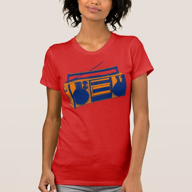 Achtzigerjahre Retro Boombox T - Shirt (Vorderseite)