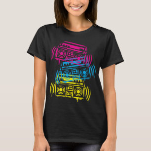 Achtzigerjahre SchablonenBoomboxes T-Shirt
