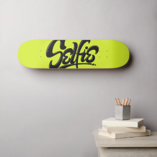 Acid Green Graffiti Selfie Street Art Letting Skateboard