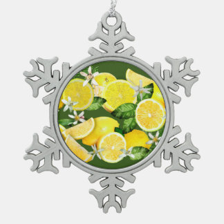 Acid Lemons from Calabria Schneeflocken Zinn-Ornament