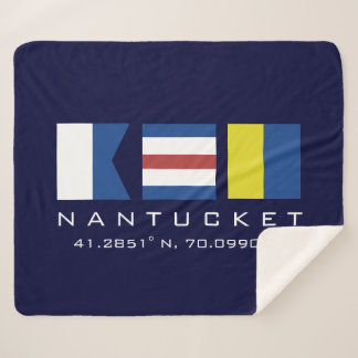 ACK Nantucket Nautical Sherpa Blanka Sherpadecke