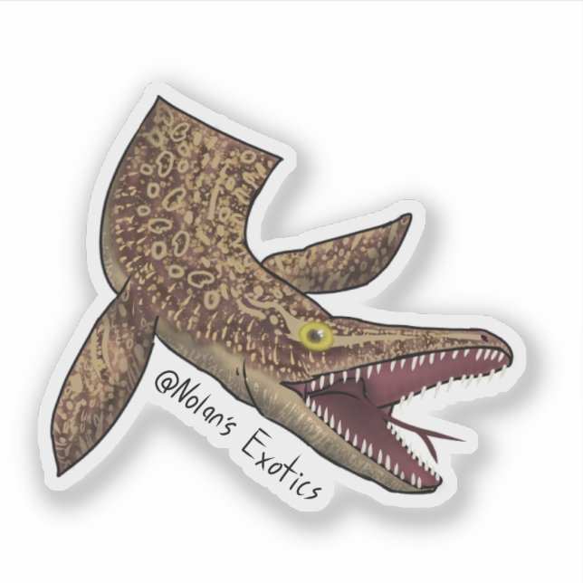 Ackie-Waran-Mosasaurus-Aufkleber Aufkleber (Vorderseite)