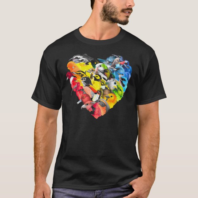 ACLU Fundraiser Rainbow Bird Heart Classic T - Shi T-Shirt (Vorderseite)