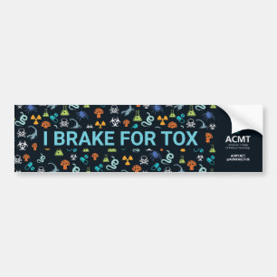 ACMT "I Brake for Tox" Auto Magnet Autoaufkleber