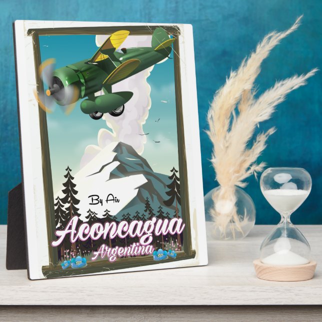 Aconcagua Argentinien Reiseplakat Fotoplatte (Seite)