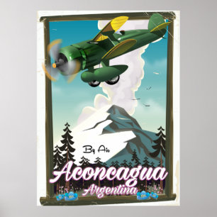 Aconcagua Argentinien Reiseplakat Poster