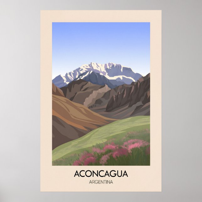 Aconcagua Argentinien Reiseplakat Poster (Vorne)