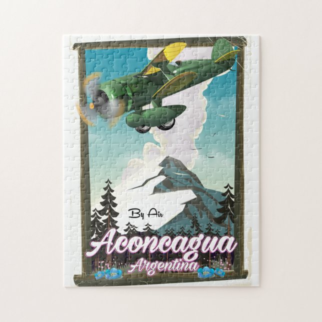 Aconcagua Argentinien Reiseplakat Puzzle (Vertikal)