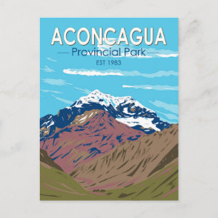 Aconcagua Provincial Park Argentinien Reisen Vinta Postkarte