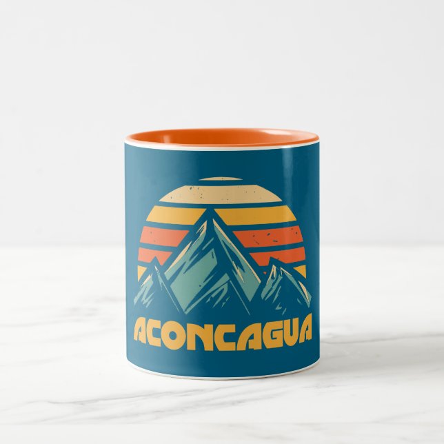 Aconcagua Retro Turquoise Zweifarbige Tasse (Mittel)