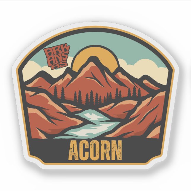 Acorn, Arkansas Aufkleber (Vorderseite)