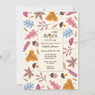 Acorn Baby Shower Einladung