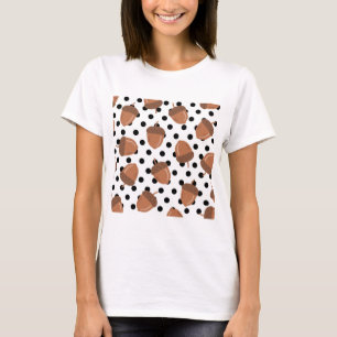 Acorn Black Dots Herbst Y2K Muster T-Shirt
