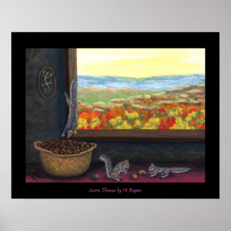 Acorn Dives - Naturkunst Poster