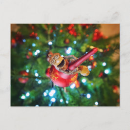 Acorn-Elf auf dem Weihnachtsbaum - Weihnachten Postkarte
