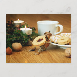 Acorn elf Essen Cookie - Weihnachtskarte Postkarte