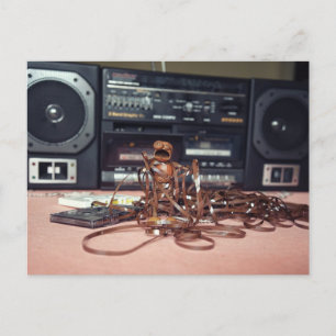 Acorn elf got sich in der Musikband - Retro Postkarte