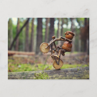 Acorn elf Rad-Postkarte Postkarte
