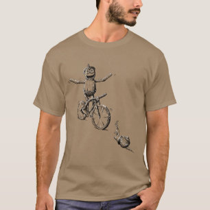 Acorn elf Reiten auf dem T - Shirt des Fahrrads