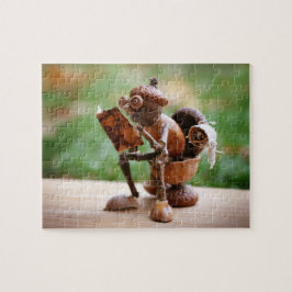 Acorn Elf Ruhe und Lesen auf der Toilette Puzzle