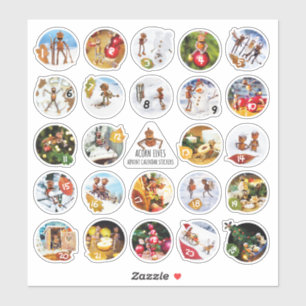 Acorn Elfen Adventskalender Weihnachten mit Zahlen Aufkleber