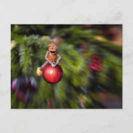 Acorn Elfen auf der Weihnachtsdekoration Weihnacht Postkarte