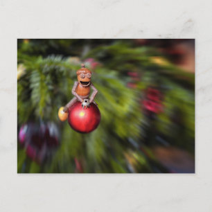 Acorn Elfen auf der Weihnachtsdekoration Weihnacht Postkarte