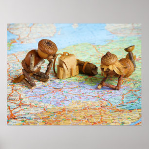 Acorn Elves planen ein Ausflugsplaner Poster