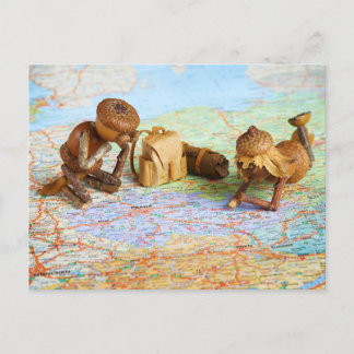 Acorn Elves planen eine Reise Postkarte