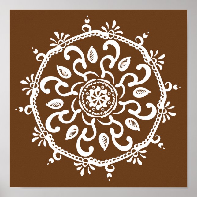Acorn Mandala Poster (Vorne)