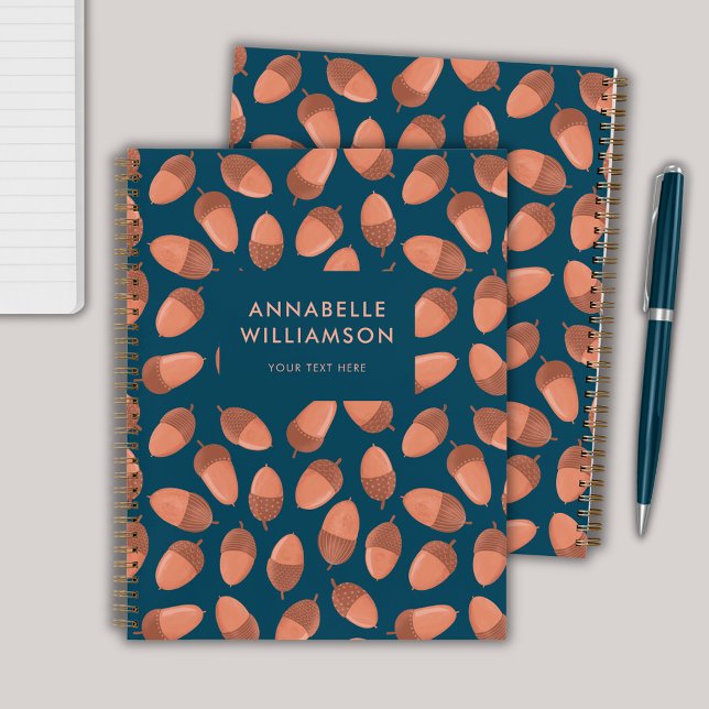 Acorn-Muster personalisiert Notizbuch (Acorn pattern personalized notebook journal)