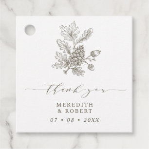 Acorn & Pinecone Branch Hochzeit im Herbst Vielen  Geschenkanhänger