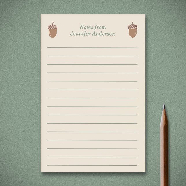 Acorn und Linien Post-it Klebezettel (Acorn Post-it Notes)