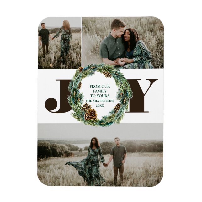 Acorn Wreath Weihnachtsfeiertag Magnet (Vertikal)