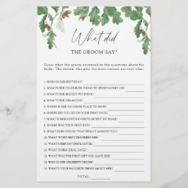 Acorn Zweig - Was hat der Bräutigam zu Brautspiel 