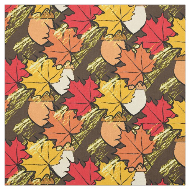 Acorne und Blätter IV Stoff (Muster)