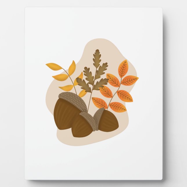 Acorns Herbstfall Fotoplatte (Vorderseite)