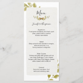 Acorns Oak Blätter Wedding | Menükarte