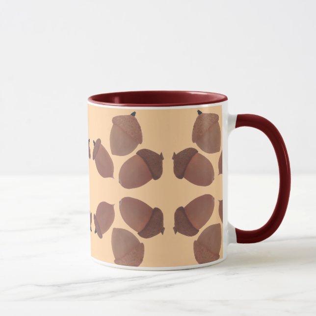 Acorns Pattern on Custom Mugs Tasse (Rechts)