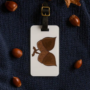 Acorns Rustikale Herbstwälder Natur Gepäckanhänger