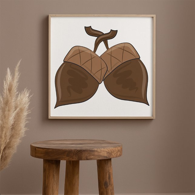 Acorns Rustikale Herbstwälder Natur Poster (Von Creator hochgeladen)